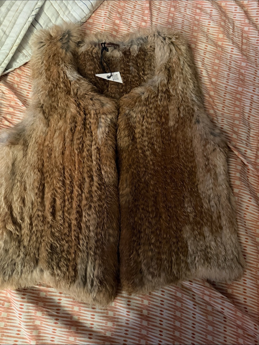 525 American 🇺🇸 💯 rabbit Fur natural Vest